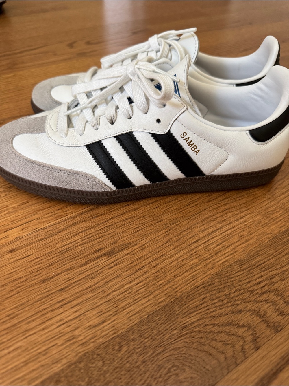 adidas Samba Sneakers in White, Black and Gray - Picture 3 of 3